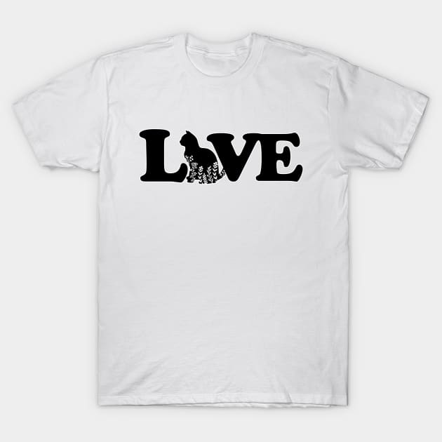 Cat Love T-Shirt by Athikan